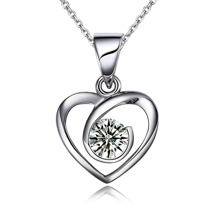 心愿-白18K金钻石吊坠