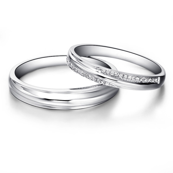 流年-白18K金钻石对戒