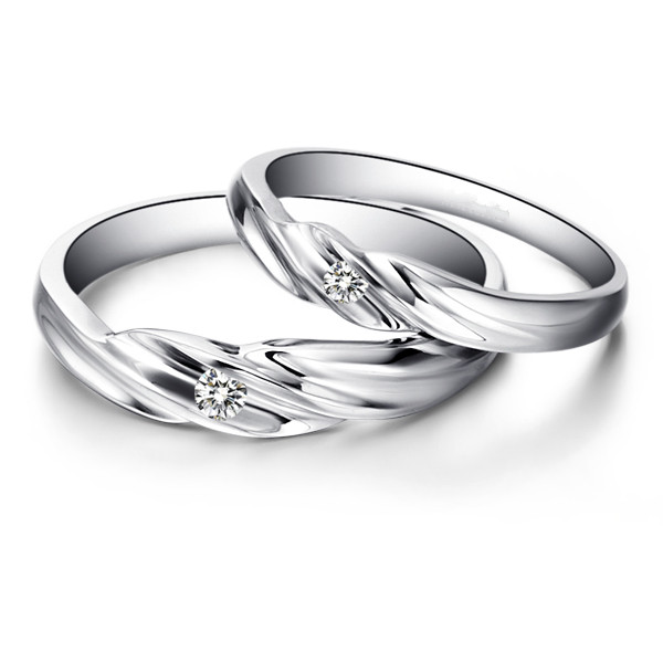 梦幻之伴-白18K金钻石对戒